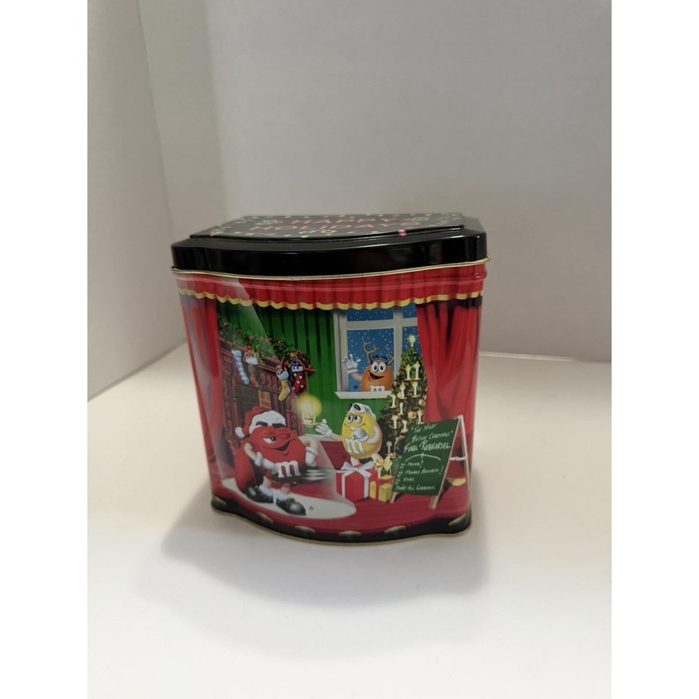 Vintage 1998 M&M's Christmas Village Series Tin Theatre 07 Limited Edition
